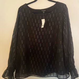 Banana Republic Black Blouse, Size XL (Never Worn)